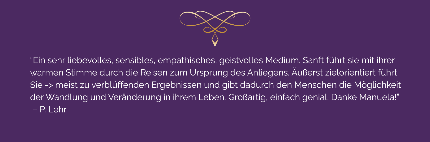 Feedback zur energetischen Begleitung durch Manuela Högg – liebevoll, empathisch, geistig klar und transformierend.